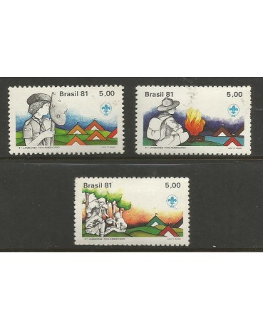 Escotismo Brasil 4º Jamboree Pan-Americano - Série Completa - Mint - 12.110